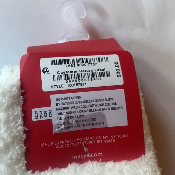 New Charter Club Womens Buffalo Plaid Fuzzy Butter Socks - Picture 6 of 6